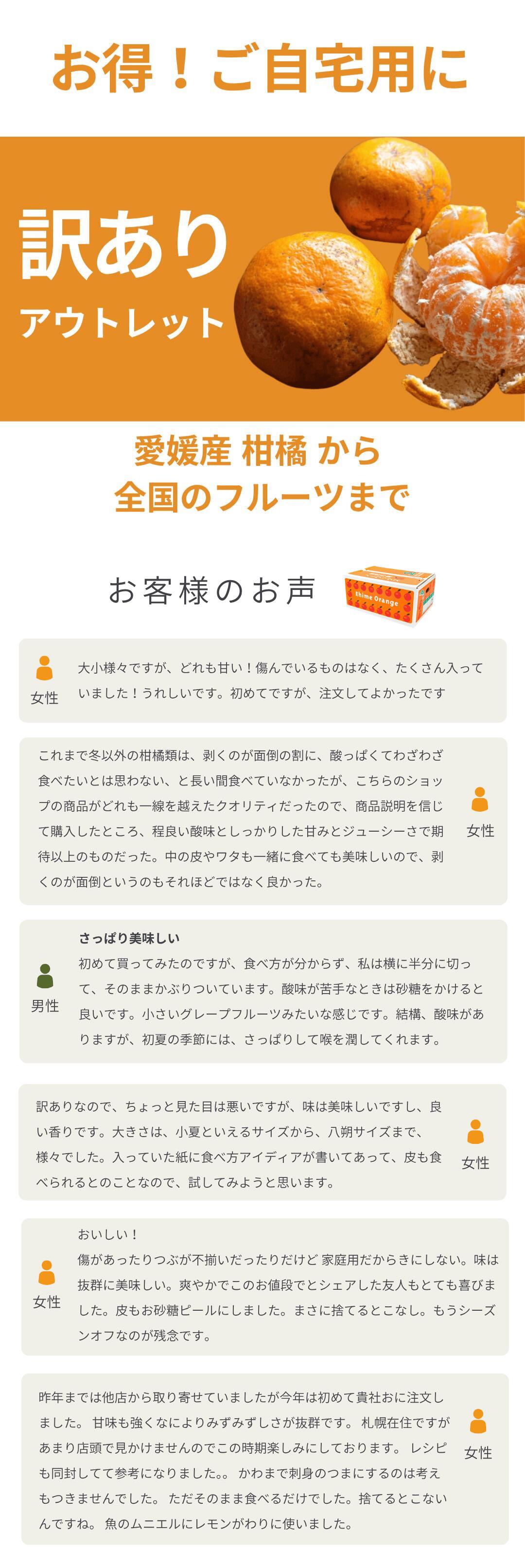 見た目通りの爽やかな味わいの小夏を家庭用にご準備しました。愛媛