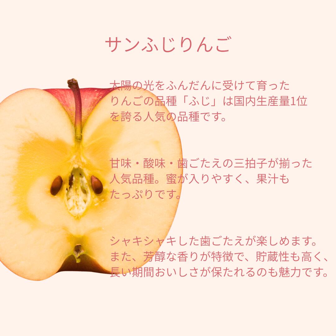 サンふじりんごは甘み・酸味・歯ごたえの三拍子が揃った国内生産量1位の人気品種